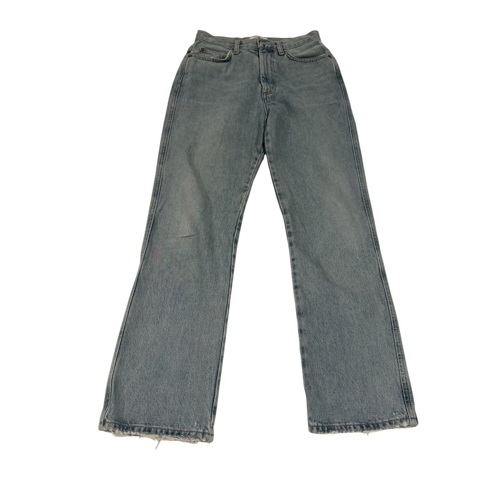 AGOLDE Pinch Waist High Rise Straight Jeans Women's 26 Blue 100% Organic Cotton